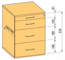 K-BBP kontaj. komplet 740mm typ 4/ver. 8 (plast.zás.,celovýs.,doťah + tl.)