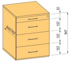 K-BBP kontaj. komplet 740mm typ 3/ver. 8 (plast.zás.,celovýs.,doťah + tl.)