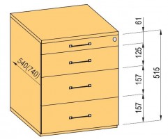 K-BBP kontaj. komplet 740mm typ 2/ver. 8 (plast.zás.,celovýs.,doťah + tl.)