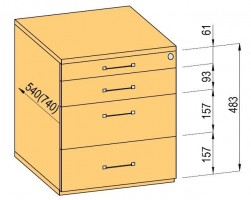 K-BBP kontaj. komplet 740mm typ 1/ver. 7 (plast.zás.,celovýs.,doťah)