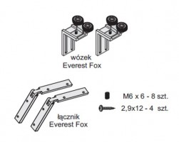 SEVROLL 10229-SV Everest sada pre úchytovú lištu Fox II