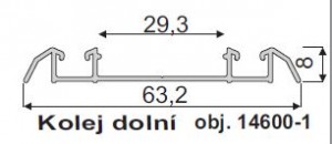 IC-spodné vedenie 5m strieborné